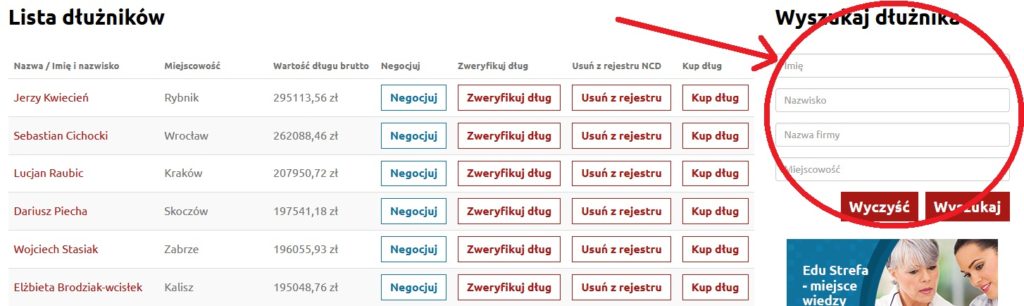 lista-dłużników